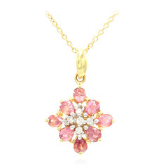 Collar en oro con Zafiro Padparascha no calentado (AMAYANI)