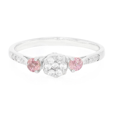 Anillo en plata con Zafiro Padparadscha