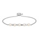 Brazalete en plata con Perla blanca Freshwater