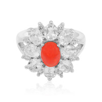 Anillo en plata con Ópalo rojo de Etiopía