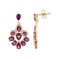 Pendientes en plata con Rodolita
