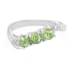 Anillo en plata con Apatita de Rusia