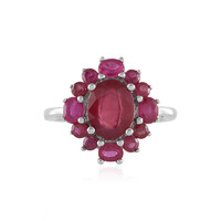 Anillo en plata con Rubí de Madagascar