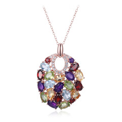 Collar en plata con Granate
