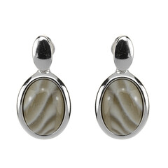 Pendientes en plata con Silex de la Sierra de Santa Cruz