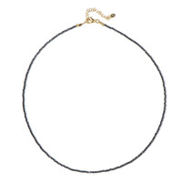 Collar en plata con Hematita negra