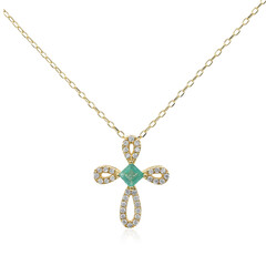 Collar en oro con Esmeralda de Zambia AAA (CIRARI)