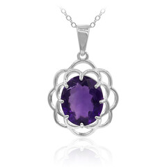 Collar en plata con Amatista de Marruecos