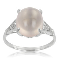 Anillo en plata con Cuarzo rosa de Angelandia