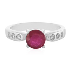 Anillo en plata con Rubí de Madagascar