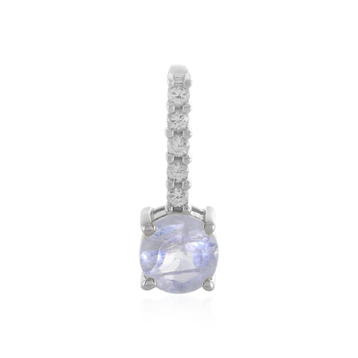Colgante en plata con Piedra de Luna arcoíris