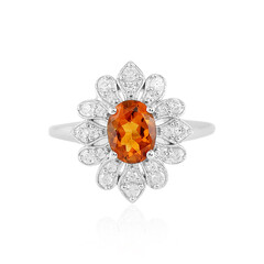 Anillo en plata con Citrino de Madeira