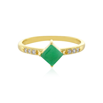Anillo en plata con Esmeralda de Zambia