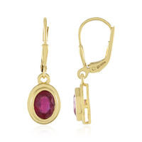 Pendientes en plata con Rubí de Bemainty