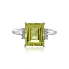 Anillo en plata con Quarzo limón