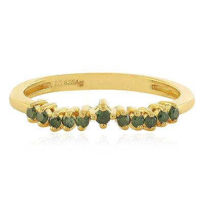 Anillo en plata con Diamante I3 verde