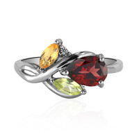 Anillo en plata con Granate de Mozambique