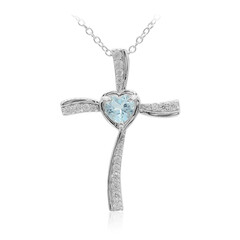 Collar en plata con Topacio azul cielo