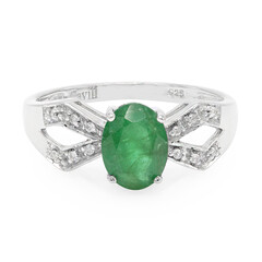 Anillo en plata con Esmeralda de Bahía