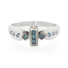 Anillo en plata con Diamante fantasía