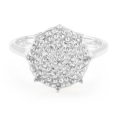 Anillo en plata con Topacio blanco