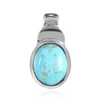 Colgante en plata con Turquesa azul del Mohave Kingman