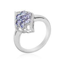 Anillo en plata con Tanzanita