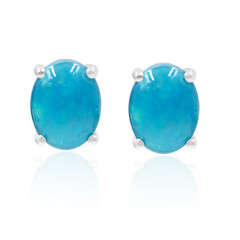 Pendientes en plata con Ópalo azul Caribe