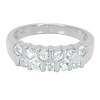 Anillo en plata con Aguamarina de Boca Rica