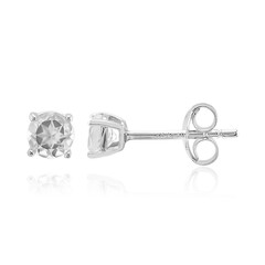 Pendientes en plata con Topacio blanco