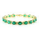 Brazalete en plata con Ónix verde