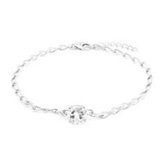 Brazalete en plata con Topacio blanco