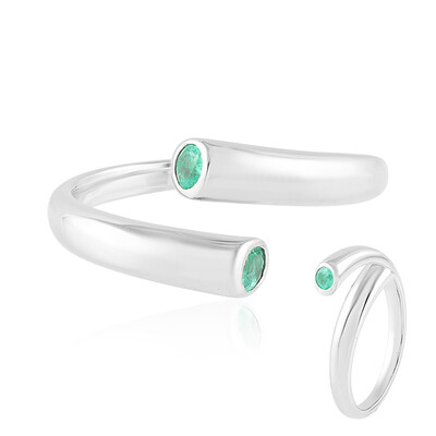 Anillo en plata con Esmeralda de Colombia