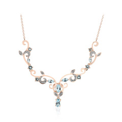 Collar en plata con Topacio azul cielo
