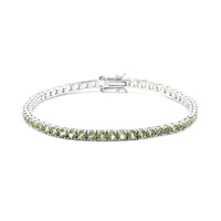 Brazalete en plata con Peridoto de Birmania