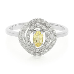 Anillo en plata con Apatita amarilla