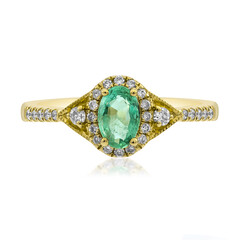 Anillo en oro con Esmeralda de Zambia AAA (CIRARI)