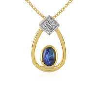 Collar en plata con Zafiro estrella azul