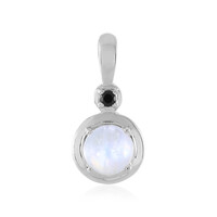 Colgante en plata con Piedra de Luna arcoíris