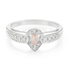 Anillo en plata con Zafiro Padparadscha