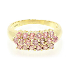 Anillo en oro con Zafiro Padparascha no calentado (AMAYANI)
