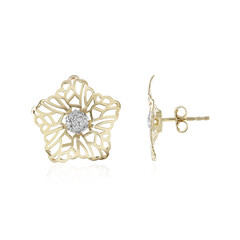 Pendientes en oro con I1 (I) Diamante (Ornaments by de Melo)