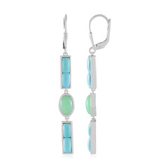 Pendientes en plata con Crisoprasa (KM by Juwelo)