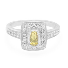 Anillo en plata con Berilo amarillo