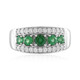 Anillo en plata con Apatita verde