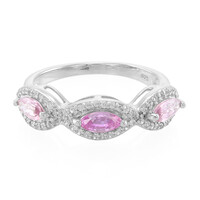 Anillo en plata con Zafiro rosado