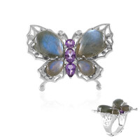 Anillo en plata con Labradorita (Dallas Prince Designs)