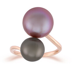 Anillo en oro con Perla Ming púrpura real (TPC)