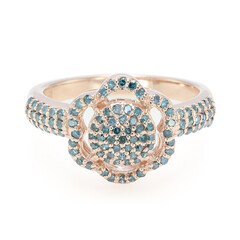 Anillo en plata con Diamante fantasía