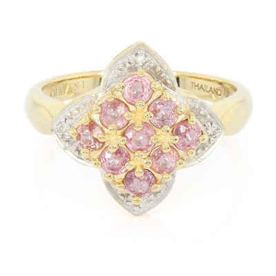 Anillo en oro con Zafiro Padparascha no calentado (AMAYANI)